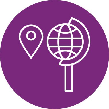 konum. Web simgesi basit illüstrasyon