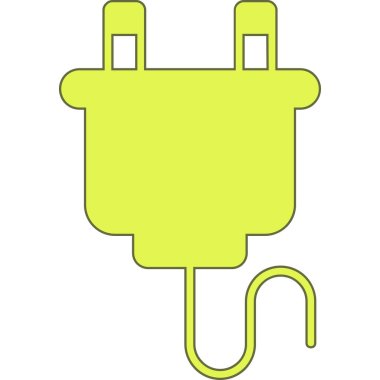 Yeşil güç ikonu. yeşil güç dolgu vektör simgesi düz tasarım