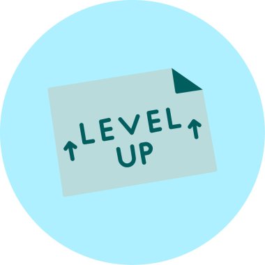 Seviye oku. Web simgesi basit illüstrasyon