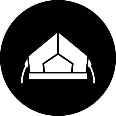 Bir çadır simgesinin vektör illüstrasyonu