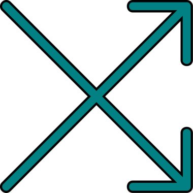 ok yönü sağ simgesi - taslak biçimi