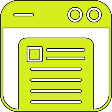 Web arayüzü simgesi, vektör illüstrasyonu