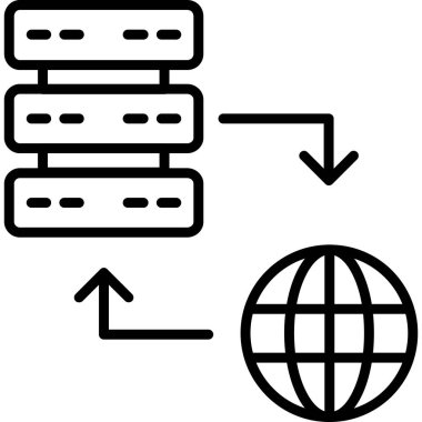 veri ağ simgesi vektör illüstrasyonu