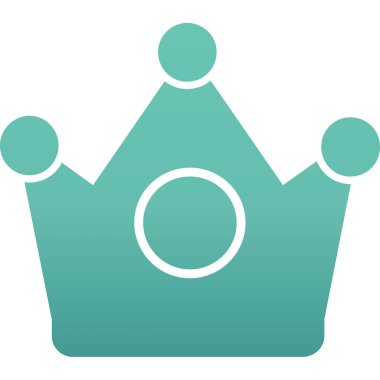 Taç vektör simgesi. düz biçim sembolü