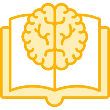 Beyin. Web simgesi vektör illüstrasyonu