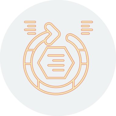 Çemberdeki bir b eksikliği simgesinin vektör çizimi