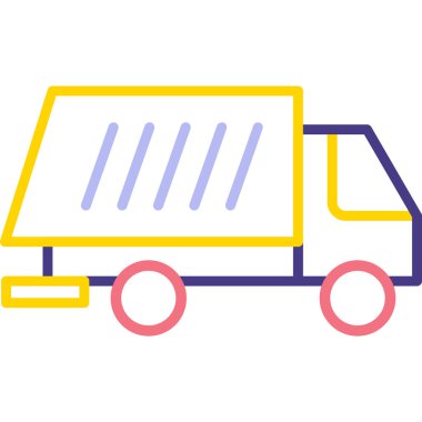 Teslimat. Web simgesi basit illüstrasyon