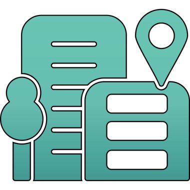 konum pin haritası simgesi - taslak biçimi