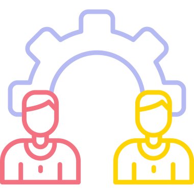 takım çalışması ikon vektör illüstrasyonu