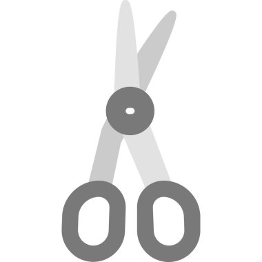 Makas simgesi. Web için makas vektör simgelerinin basit çizimi