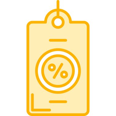 indirimli fiyat etiketi simgesi - taslak biçimi