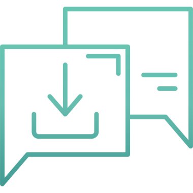 Sohbet ileti simgesi, vektör illüstrasyonu