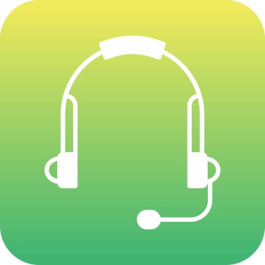 Soyut arkaplanda kulaklık simgesi izole edildi