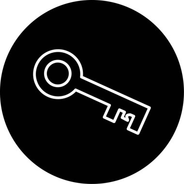 Anahtar. Web simgesi basit illüstrasyon