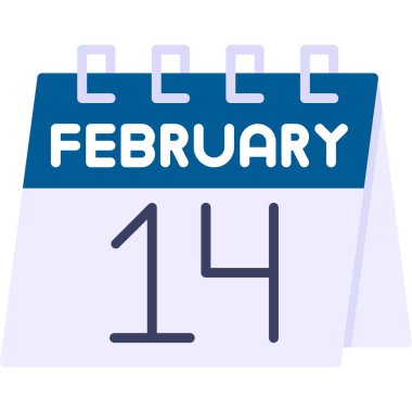 Daire resmi 12 Şubat takvimi ve gündüz ayı. vektör illüstrasyonu.