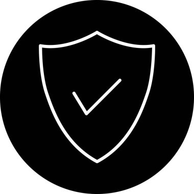 Kalkan simgesinin vektör illüstrasyonu