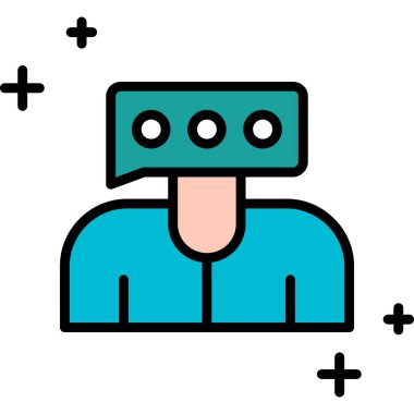 Yüz ikonu olan robot. vektör illüstrasyonu