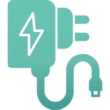 elektrik dolgusu, vektör çizgisi simgesi.