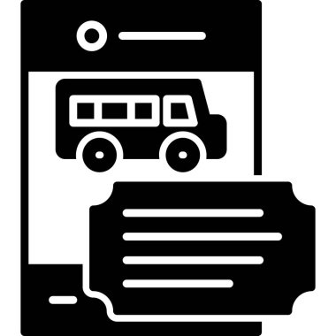 Otobüs. Web simgesi basit illüstrasyon