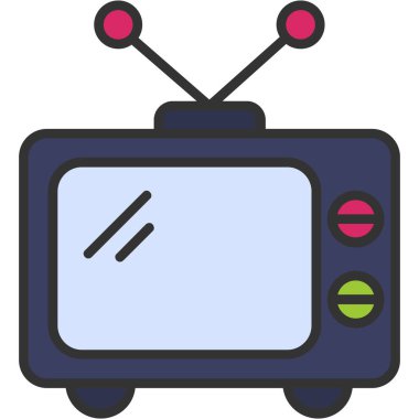 TV televizyon vektör illüstrasyonu