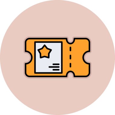 Bilet. Web simgesi basit illüstrasyon