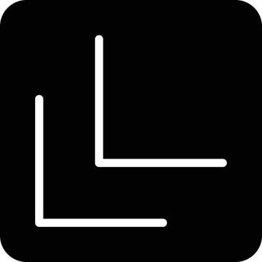 Siyah ve açık arkaplan üzerine beyaz renk çizilmiş düz bir tarzda izole edilmiş, ilkel kümeden sağ yön simgesi. Yuvarlak açılar.