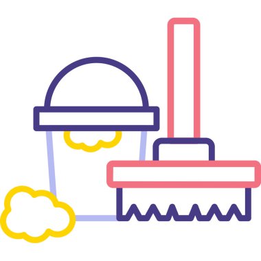 Temizlik servisi. Basit resimleme