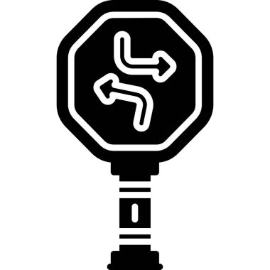 Yol işaretinin vektör illüstrasyonu