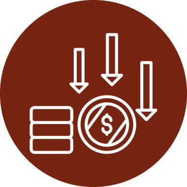 Para için. Web simgesi basit illüstrasyon