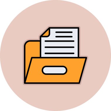 belge simgesi vektör illüstrasyonu