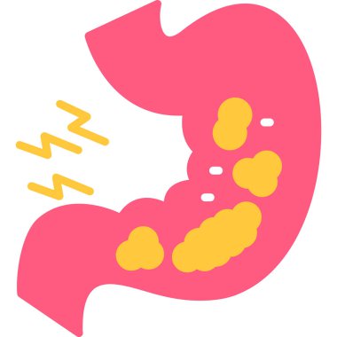 Mide mide ikonu, ana hatlarıyla dolu.