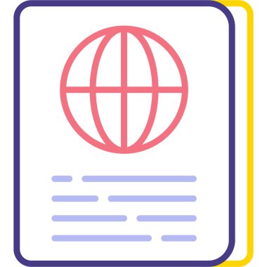 dünya küresi simgesi, vektör illüstrasyonu