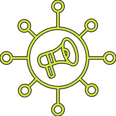 Trompet. Web simgesi vektör illüstrasyonu