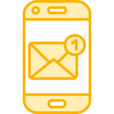 Posta vektör simgesine sahip akıllı telefon