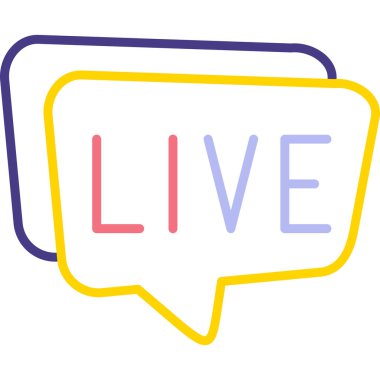 canlı ileti ikonu vektör illüstrasyonu