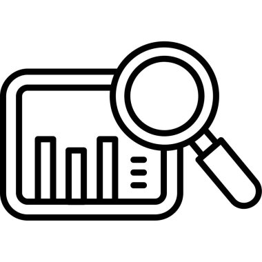 Analiz analizi grafik simgesi ana hat biçiminde