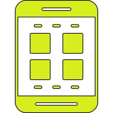 Bir mobil simgenin vektör illüstrasyonu