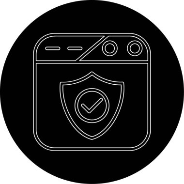 vektör güvenlik simgesi, vektör çizimi