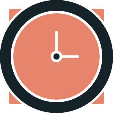 Saat simgesi vektör illüstrasyonu