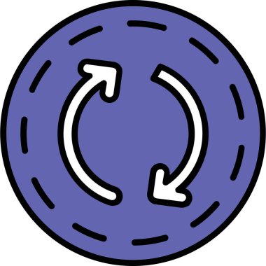 Geri dönüşüm simgesi, basit biçim tasarımı