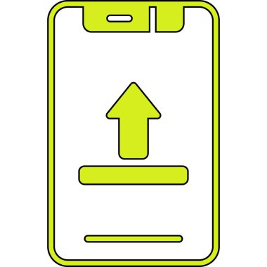 cep telefonu simgesi. Web için akıllı telefon vektör simgelerinin özet çizimi