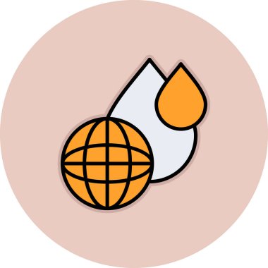 Küresel Isınma simgesi vektör çizimi