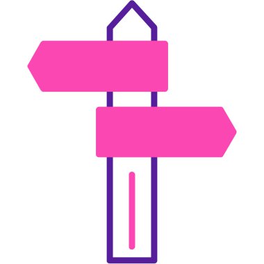 Yol. Web simgesi basit illüstrasyon