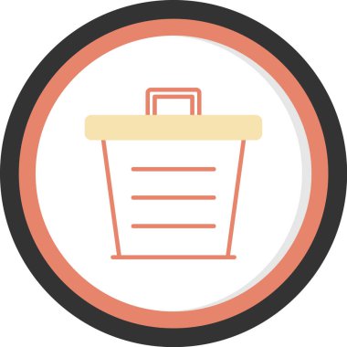 Çöp kutusu simgesi. vektör illüstrasyonu