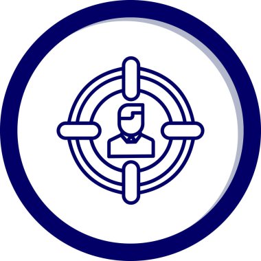 hedef simge, vektör illüstrasyonu