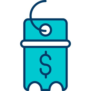 Dolar torba simgesi, vektör tasarımı