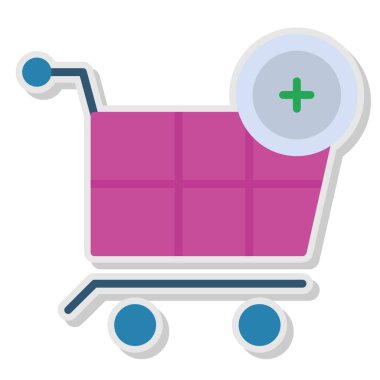 El arabası. Web simgesi basit illüstrasyon