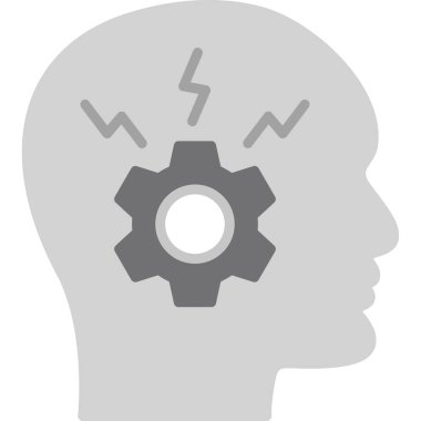 Beyin fırtınası düz vektör simgesi