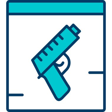 tabanca simgesi, vektör illüstrasyonu basit tasarım