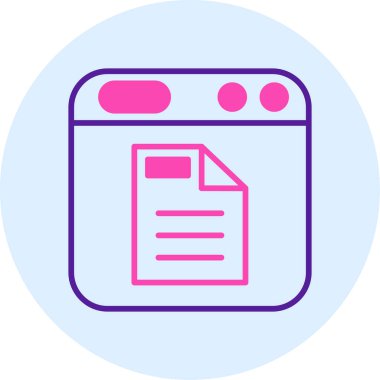 Belge. Web simgesi basit illüstrasyon